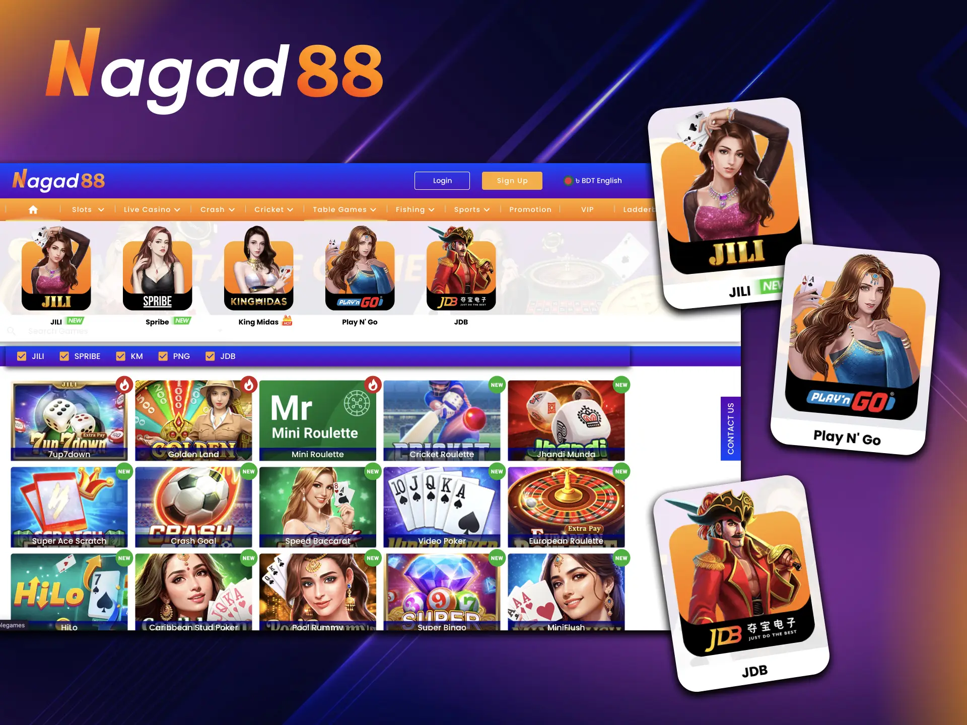 Get the major benefits of playing table games at Nagad88.