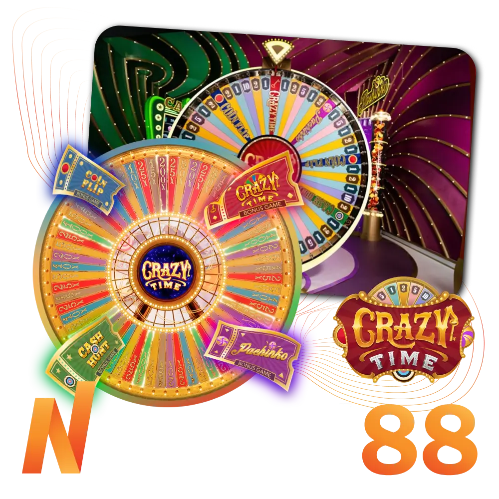 Come and play the Crazy Time game at the Nagad88 online casino.