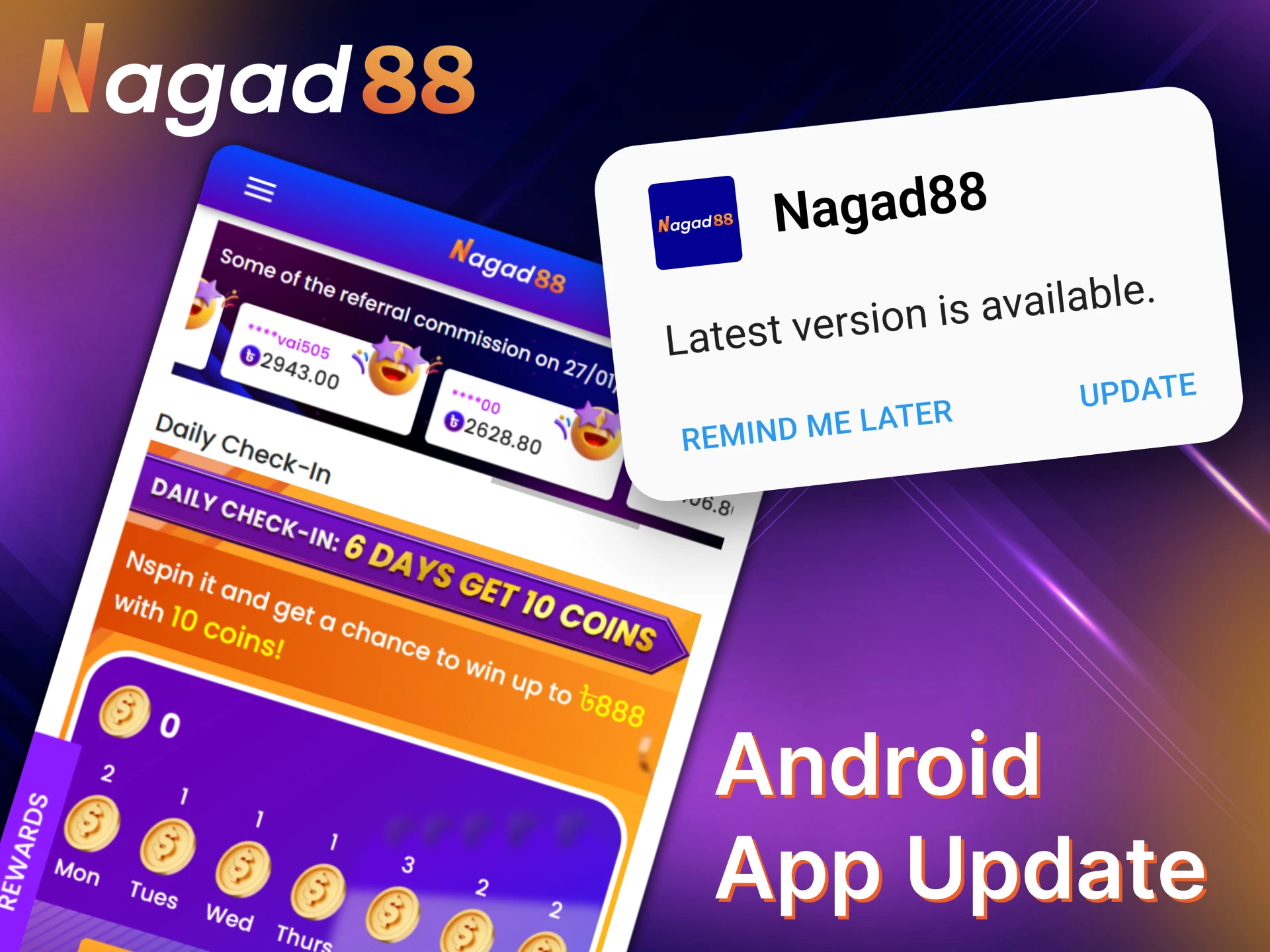 Keep your Android Nagad88 app updated for the latest betting features.