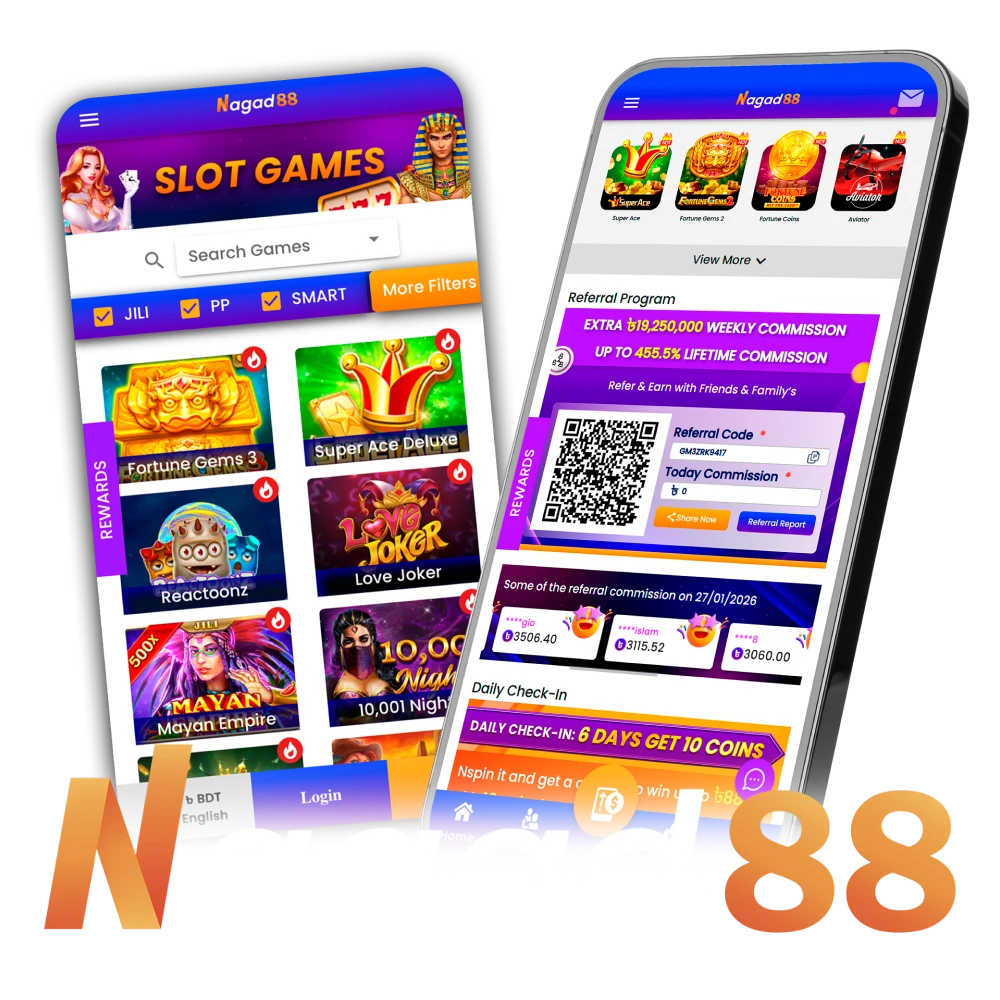 Get the Nagad88 App on your smartphone to start betting in Bangladesh.