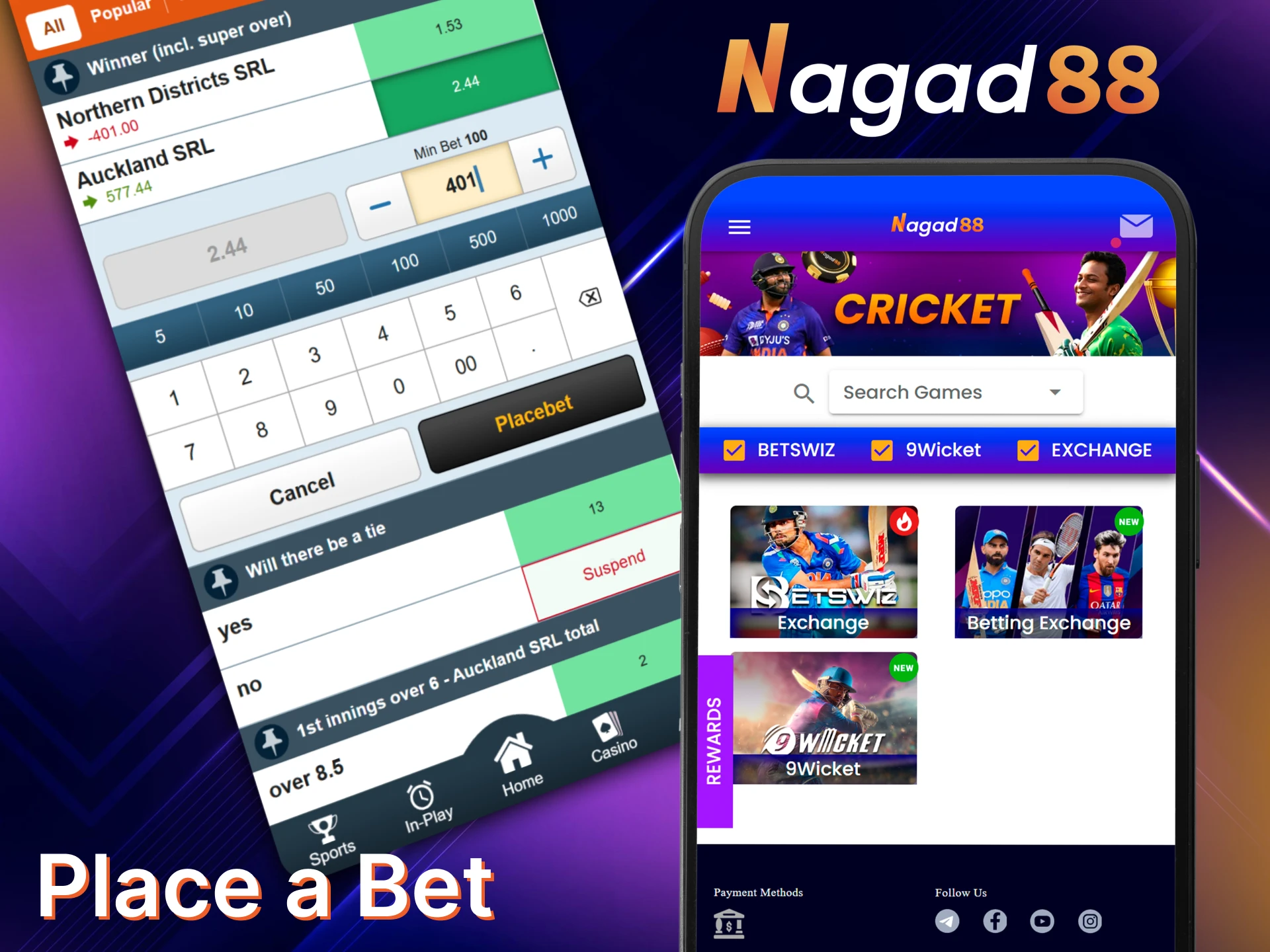 Follow these simple steps to make a bet in the Nagad88 app.