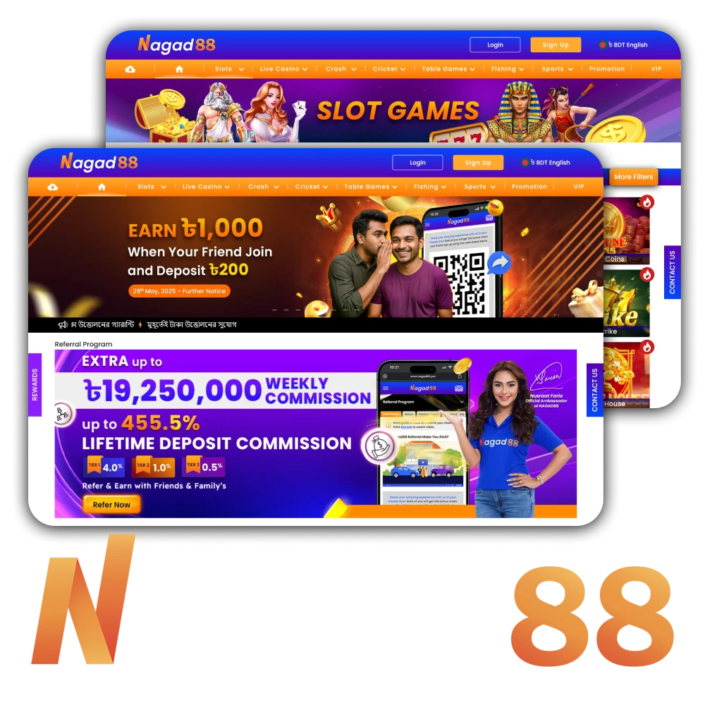 Join the official Nagad88 platform for sports betting and casino games.